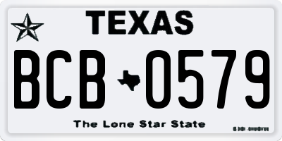 TX license plate BCB0579