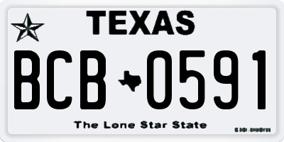 TX license plate BCB0591