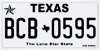 TX license plate BCB0595
