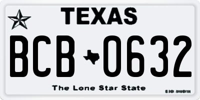 TX license plate BCB0632