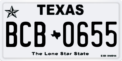 TX license plate BCB0655