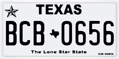 TX license plate BCB0656