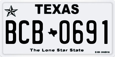 TX license plate BCB0691