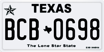 TX license plate BCB0698