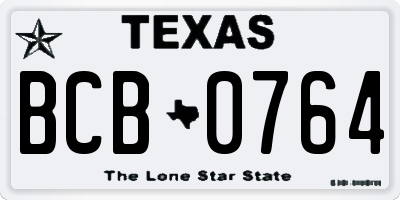 TX license plate BCB0764