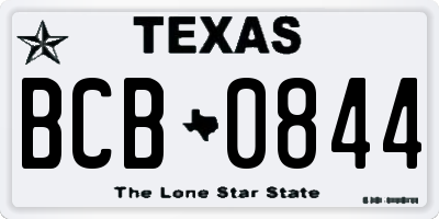 TX license plate BCB0844