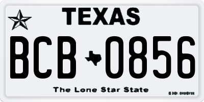 TX license plate BCB0856