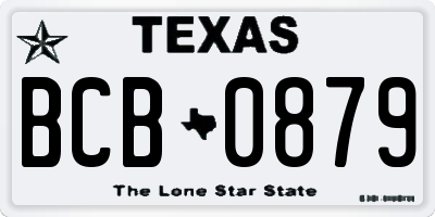 TX license plate BCB0879