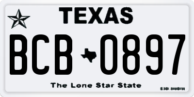 TX license plate BCB0897