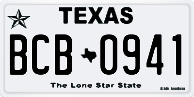 TX license plate BCB0941