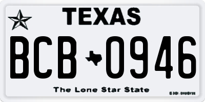 TX license plate BCB0946