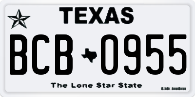 TX license plate BCB0955