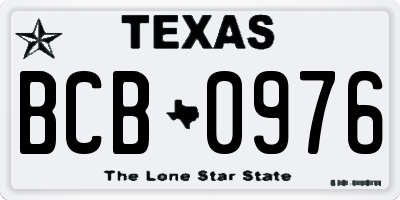 TX license plate BCB0976
