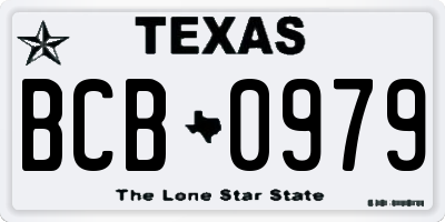TX license plate BCB0979