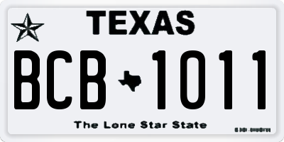 TX license plate BCB1011