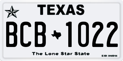 TX license plate BCB1022