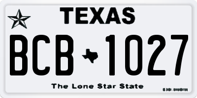 TX license plate BCB1027