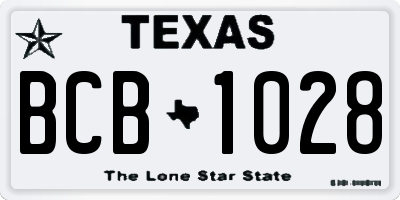 TX license plate BCB1028