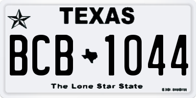 TX license plate BCB1044
