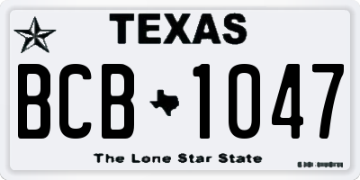 TX license plate BCB1047