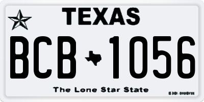 TX license plate BCB1056