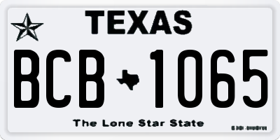 TX license plate BCB1065