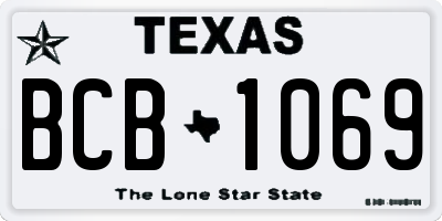 TX license plate BCB1069