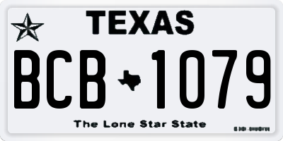 TX license plate BCB1079