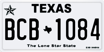 TX license plate BCB1084
