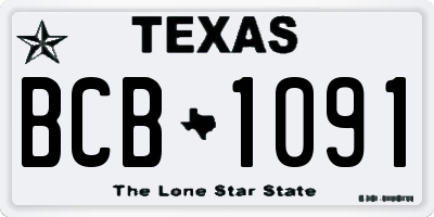 TX license plate BCB1091