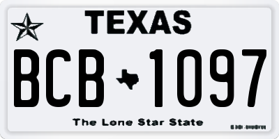 TX license plate BCB1097