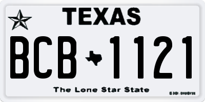 TX license plate BCB1121