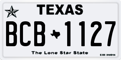 TX license plate BCB1127
