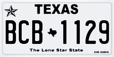 TX license plate BCB1129