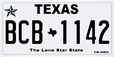 TX license plate BCB1142