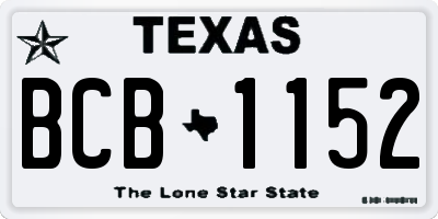 TX license plate BCB1152