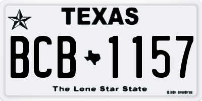 TX license plate BCB1157