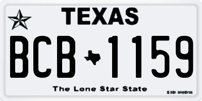 TX license plate BCB1159