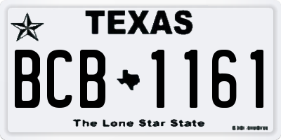 TX license plate BCB1161