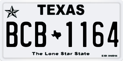 TX license plate BCB1164