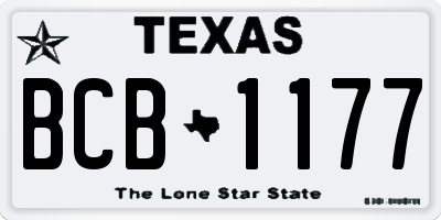 TX license plate BCB1177
