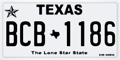 TX license plate BCB1186