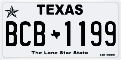 TX license plate BCB1199