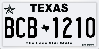 TX license plate BCB1210