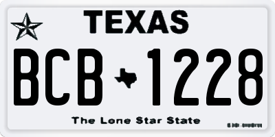 TX license plate BCB1228