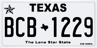 TX license plate BCB1229