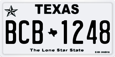 TX license plate BCB1248