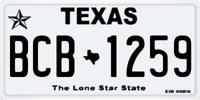 TX license plate BCB1259