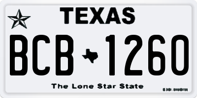 TX license plate BCB1260