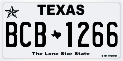 TX license plate BCB1266